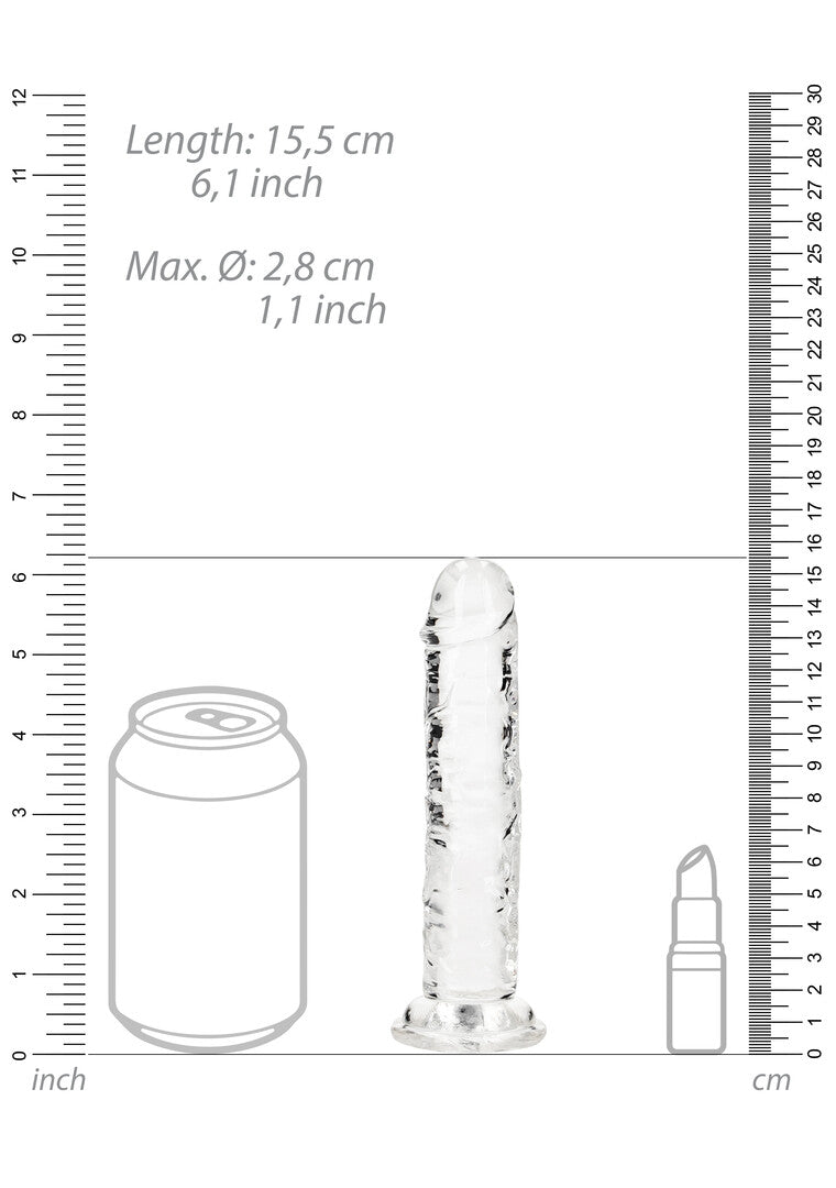 RealRock Straight Realistic Dildo With Suction Cup 6" / 14.5 cm
