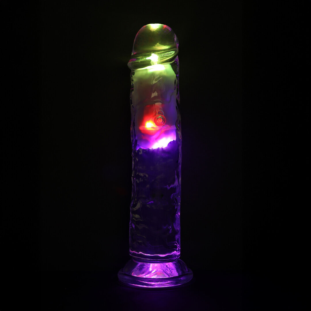 RealRock LED Vibrating Straight Cock 8" / 20 cm