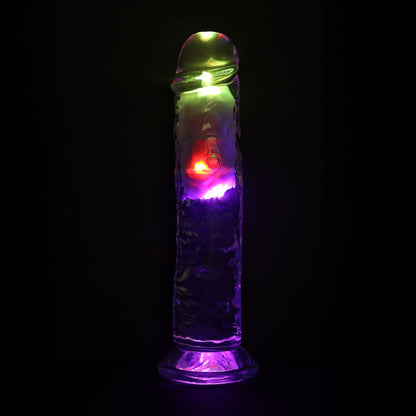 RealRock LED Vibrating Straight Cock 8" / 20 cm