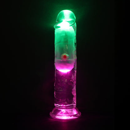 RealRock LED Vibrating Straight Cock 6" / 15 cm