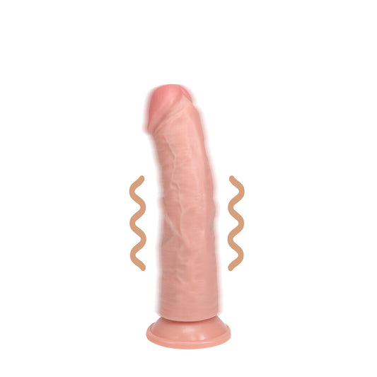 RealRock Vibrating Regular Curved Cock 6" / 15.5 cm - Flesh