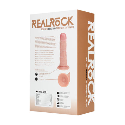 RealRock Vibrating Regular Curved Cock 6" / 15.5 cm - Flesh