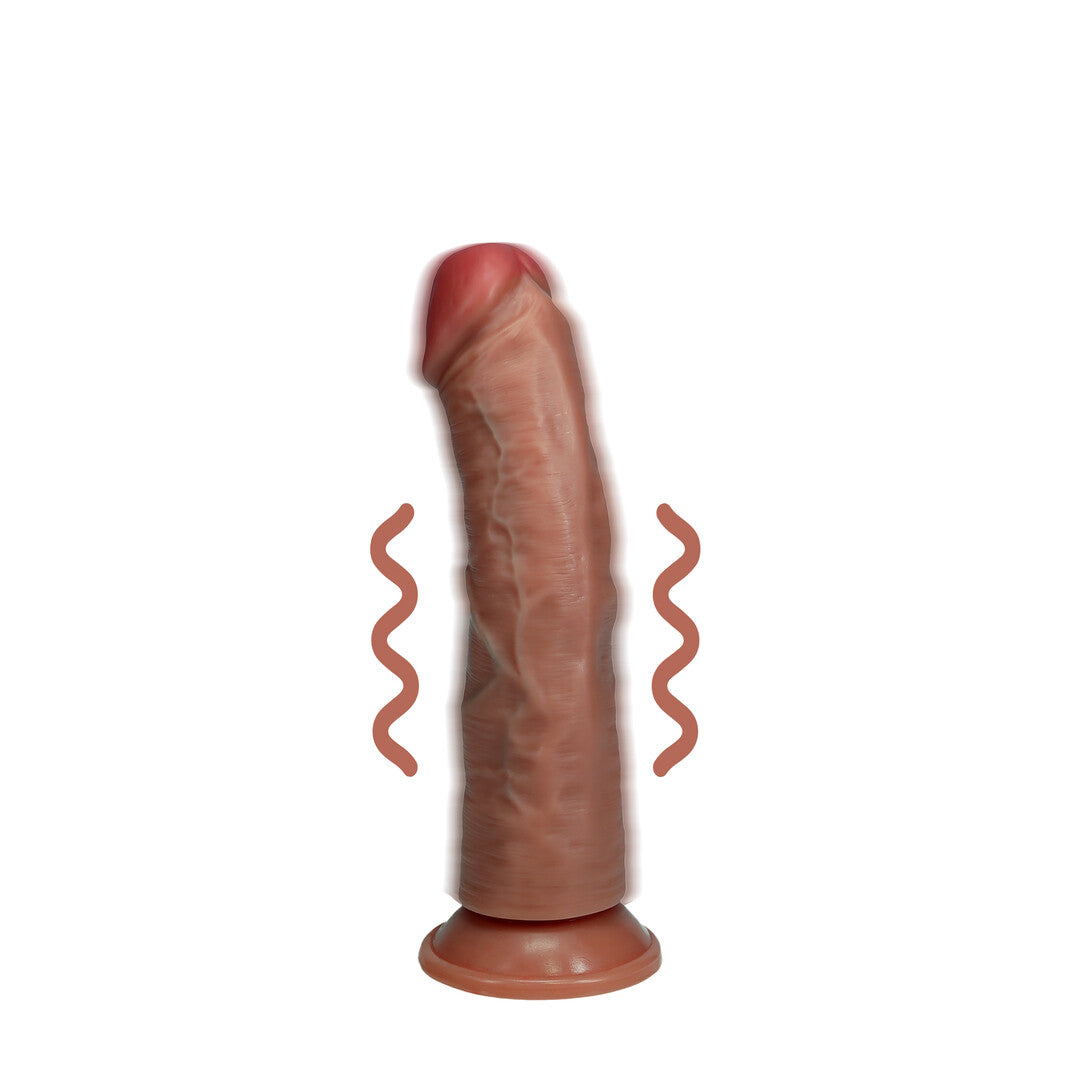 RealRock Vibrating Regular Curved Cock 6" / 15.5 cm - Flesh
