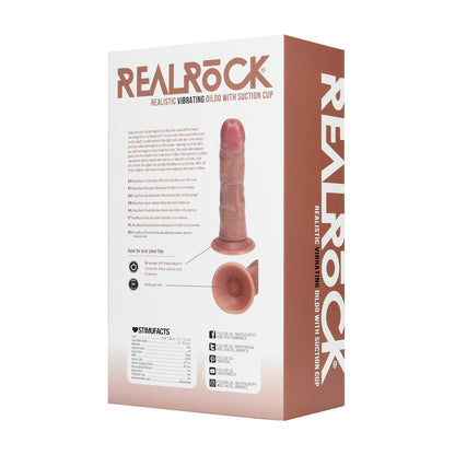 RealRock Vibrating Regular Curved Cock 6" / 15.5 cm - Flesh