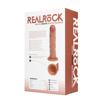 RealRock Vibrating Regular Curved Cock 8" / 20.5 cm - Flesh