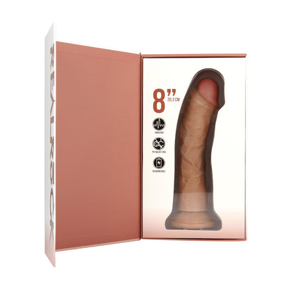 RealRock Vibrating Regular Curved Cock 8" / 20.5 cm - Flesh