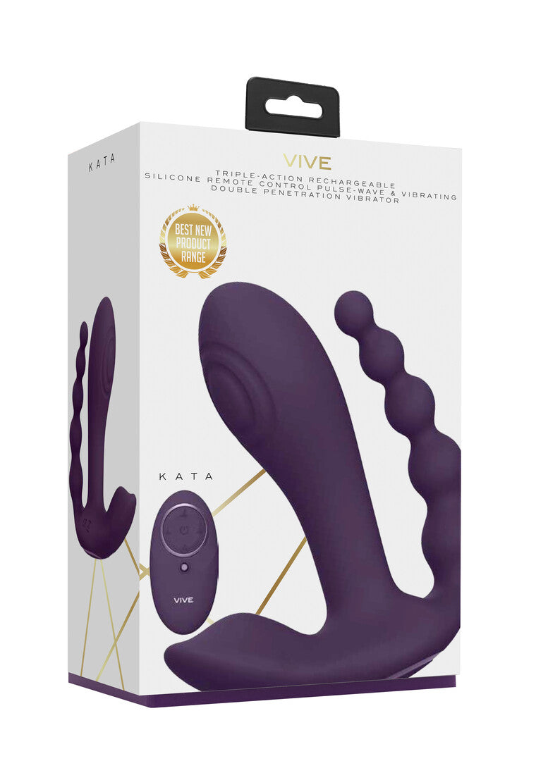 Vive Kata Pulse Wave Vibrating Double Penetration Vibrator
