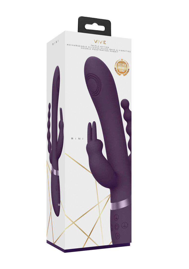 Vive Rini Pulse Wave Vibrating Double Penetration Rabbit