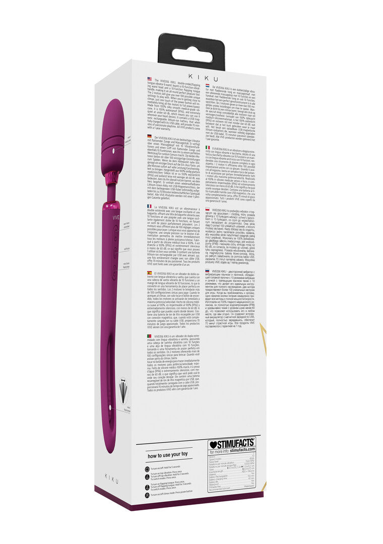 Vive Kiku Double Ended Wand With Innovative G-Spot Flapping Simulator