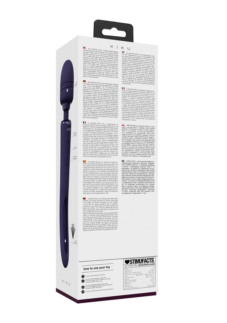 Vive Kiku Double Ended Wand With Innovative G-Spot Flapping Simulator