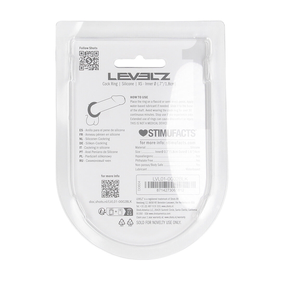 Levelz Solid Silicone Cockring XS