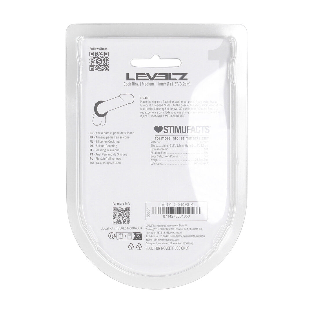Levelz Liquid Silicone Cockring M