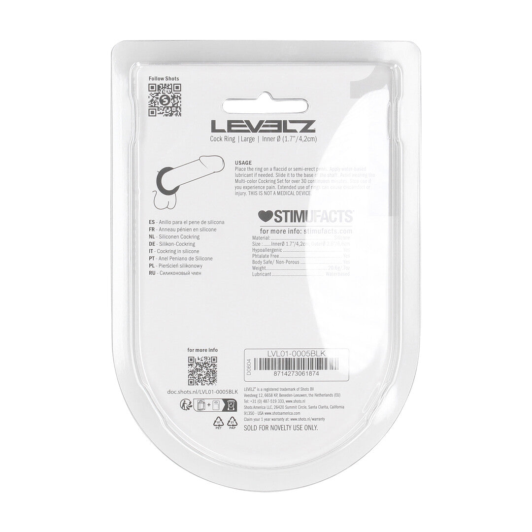 Levelz Liquid Silicone Cockring L