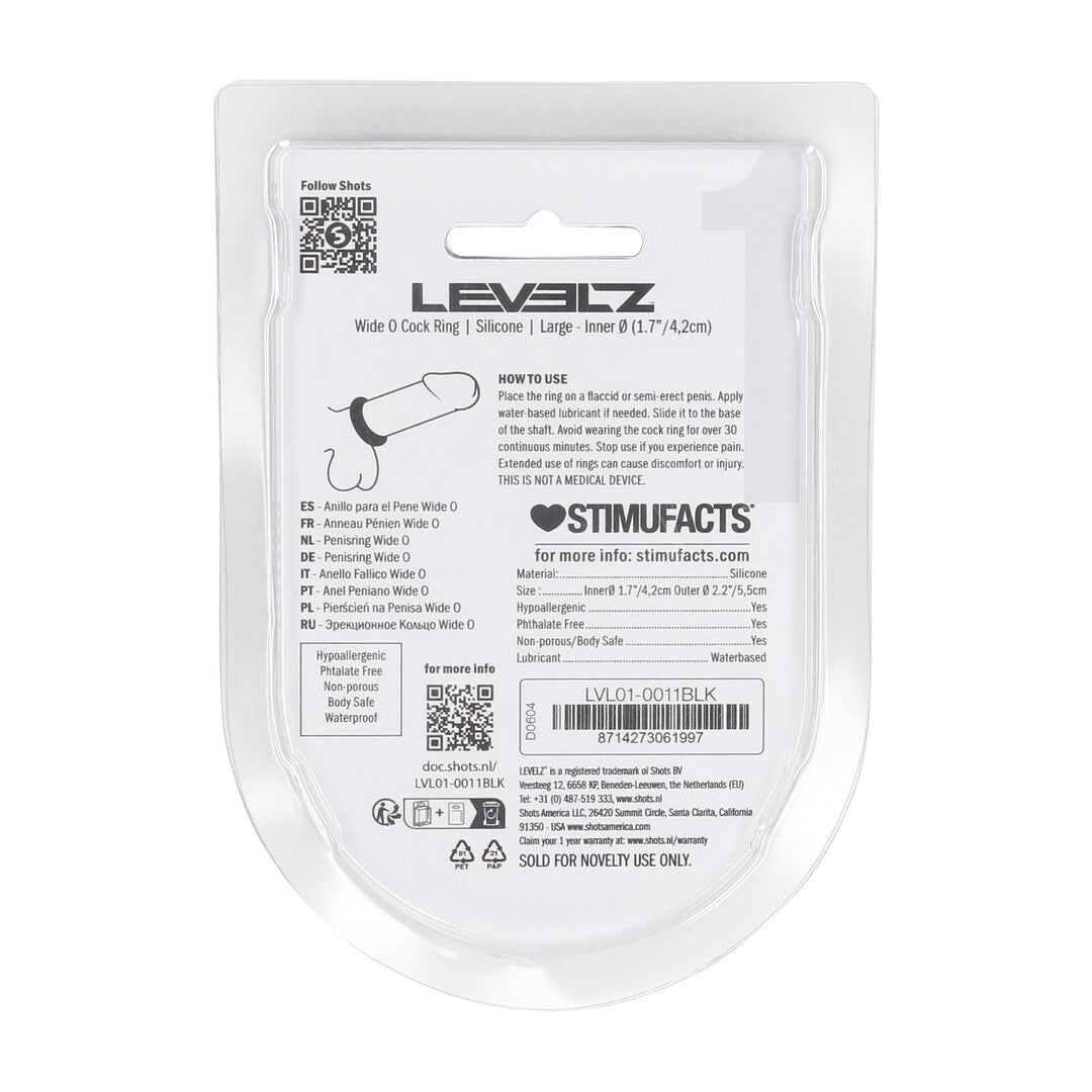 Levelz Wide O Silicone Cockring L 42mm