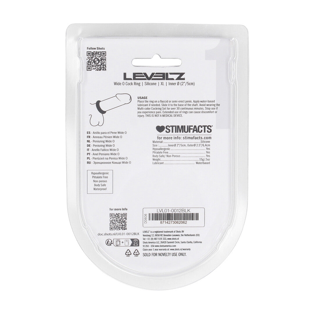 Levelz Wide O Silicone Cockring XL 50mm
