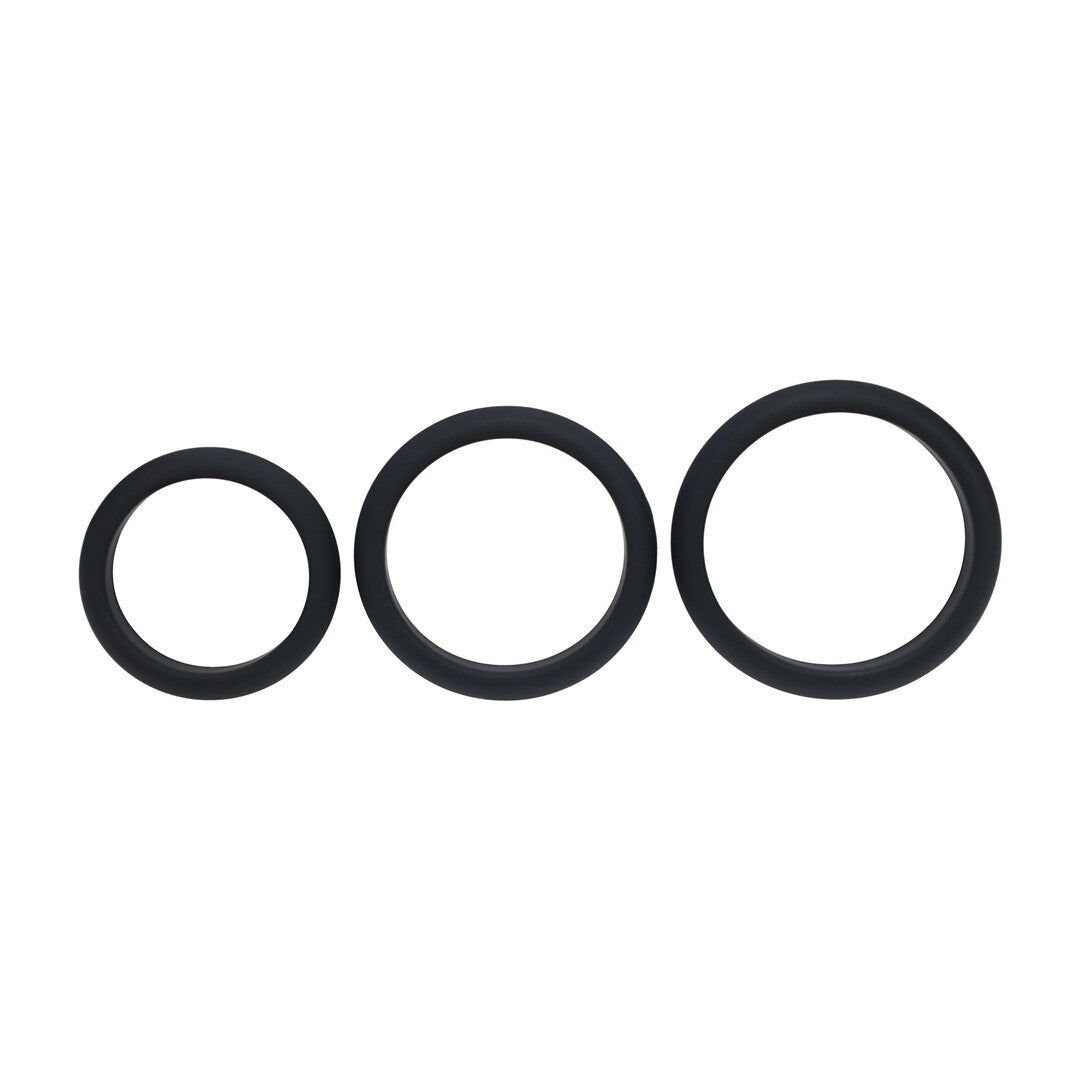 Levelz Wide O Silicone Cockring Set of 3 L/XL/XXL