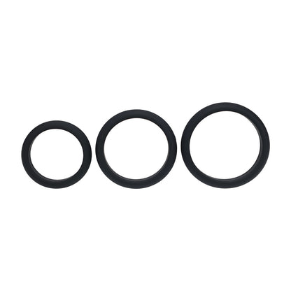 Levelz Wide O Silicone Cockring Set of 3 L/XL/XXL