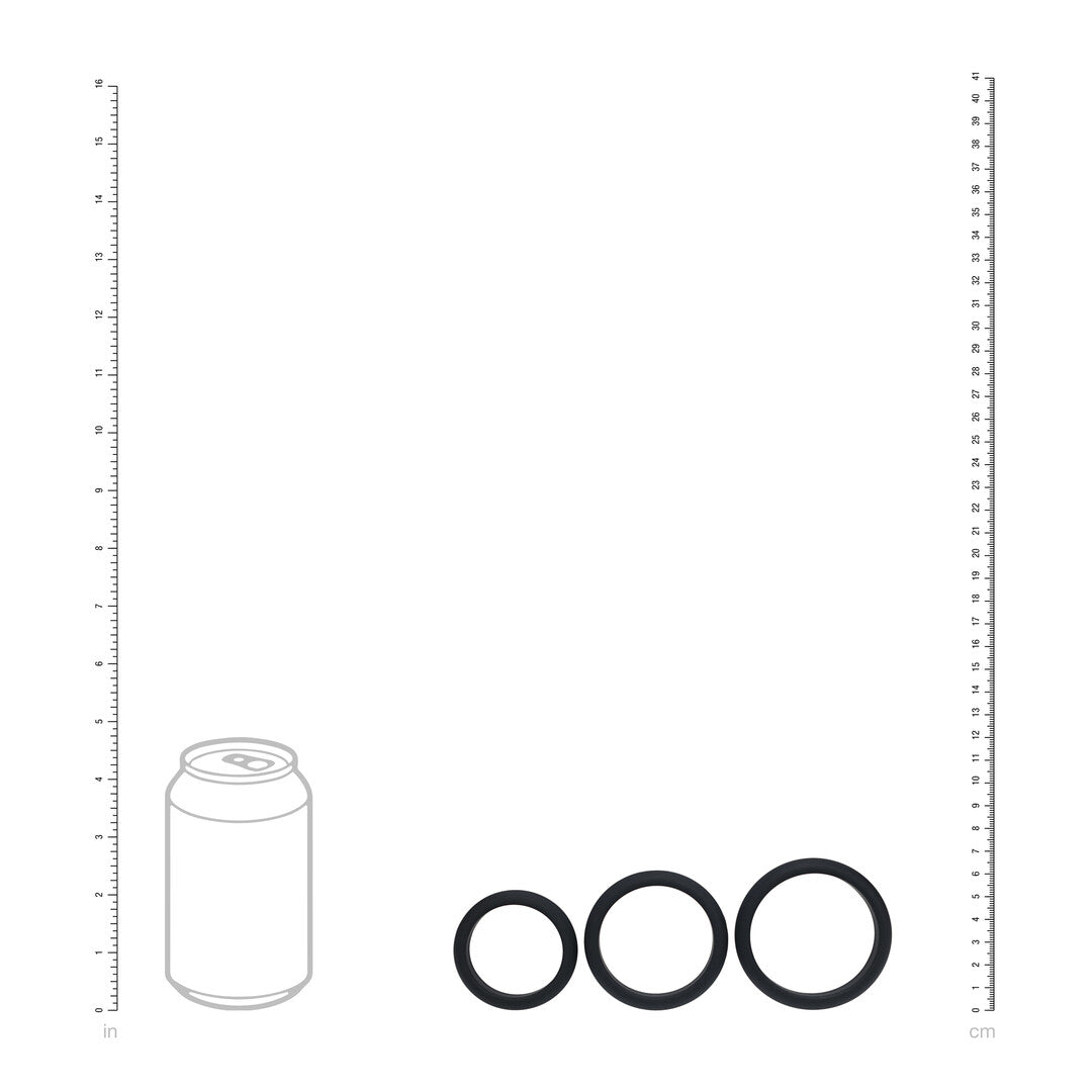 Levelz Wide O Silicone Cockring Set of 3 L/XL/XXL