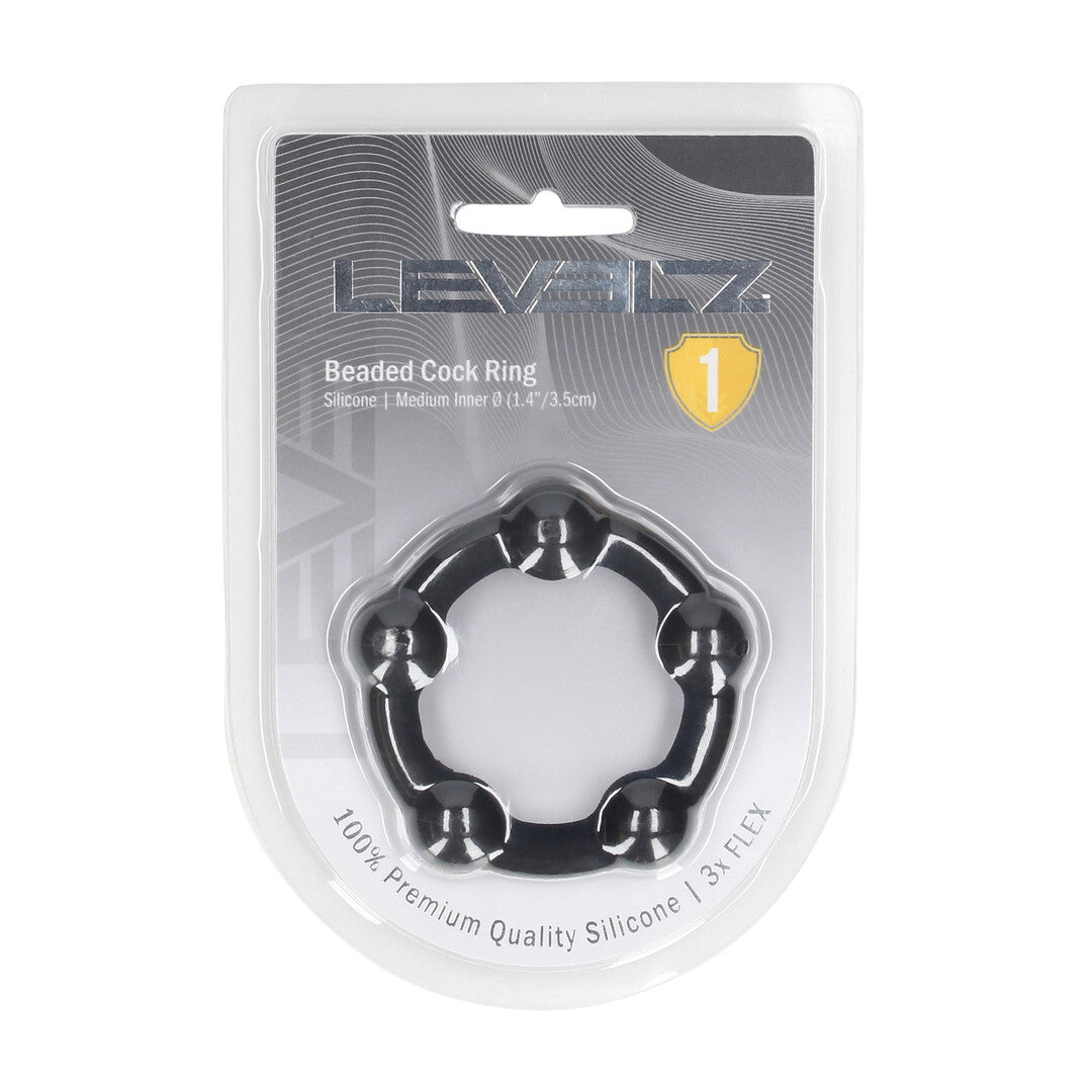 Levelz Beaded Silicone Cockring M 35mm