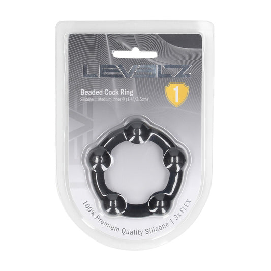 Levelz Beaded Silicone Cockring M 35mm