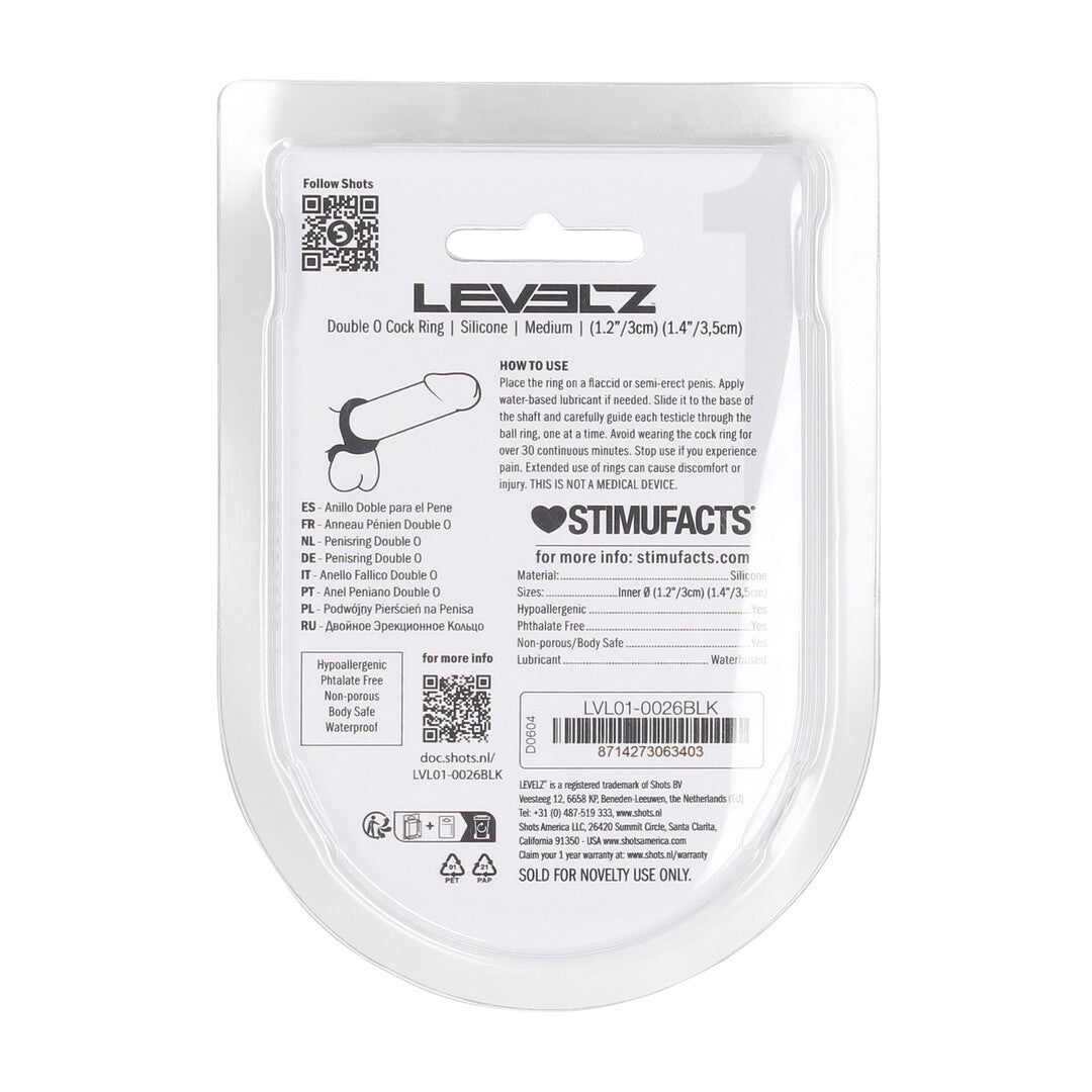 Levelz Double O Silicone Cockring M