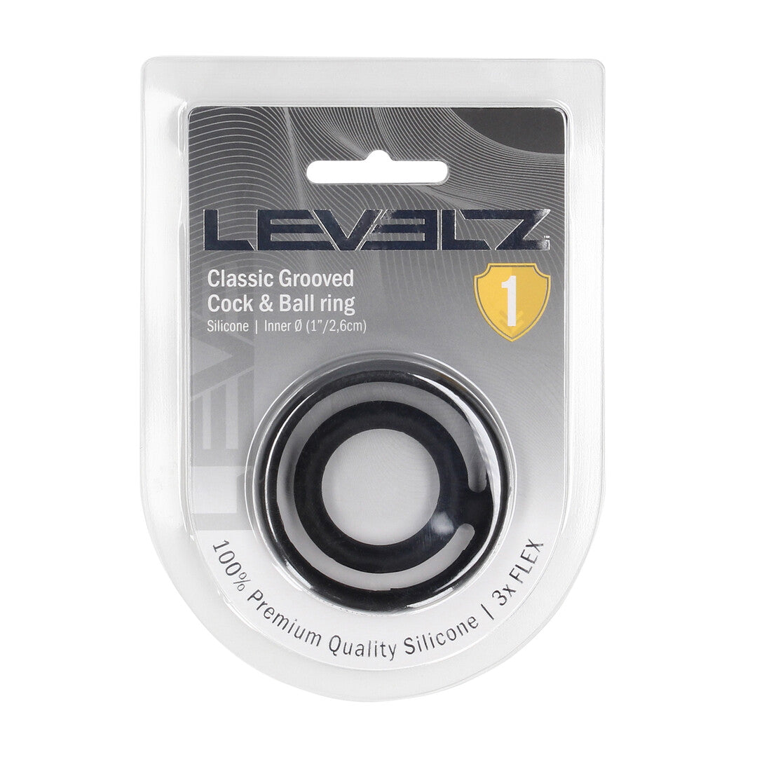 Levelz Classic Grooved Silicone Cock And Ball Ring