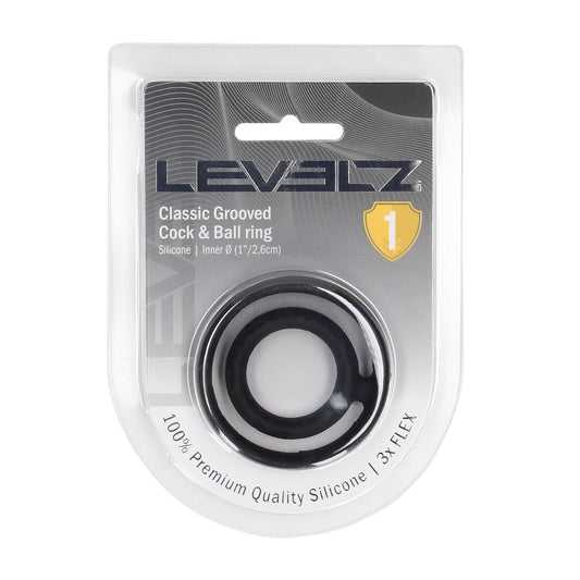 Levelz Classic Grooved Silicone Cock And Ball Ring