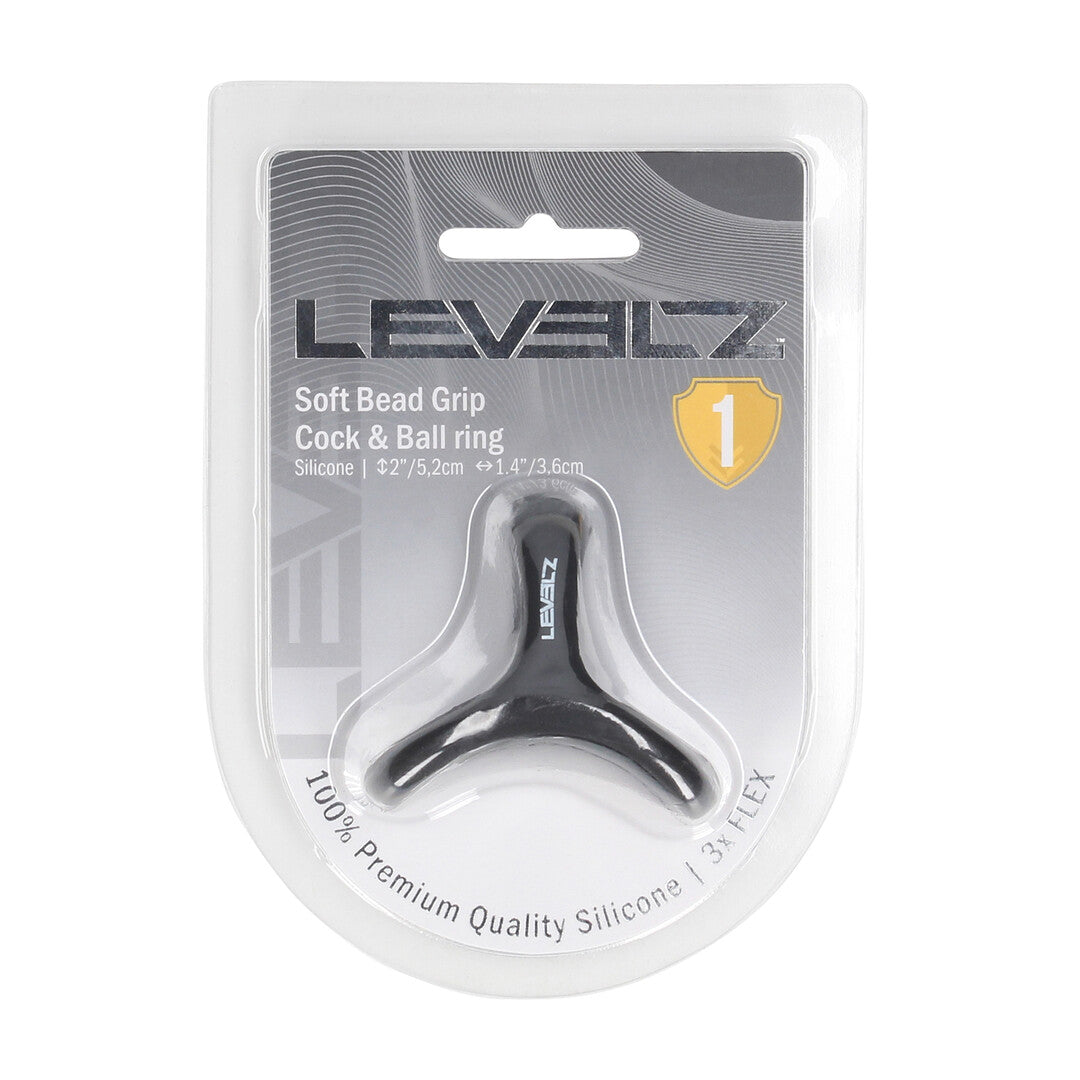 Levelz Soft Bead Grip Silicone Cock And Ball Ring