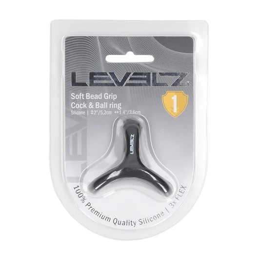 Levelz Soft Bead Grip Silicone Cock And Ball Ring