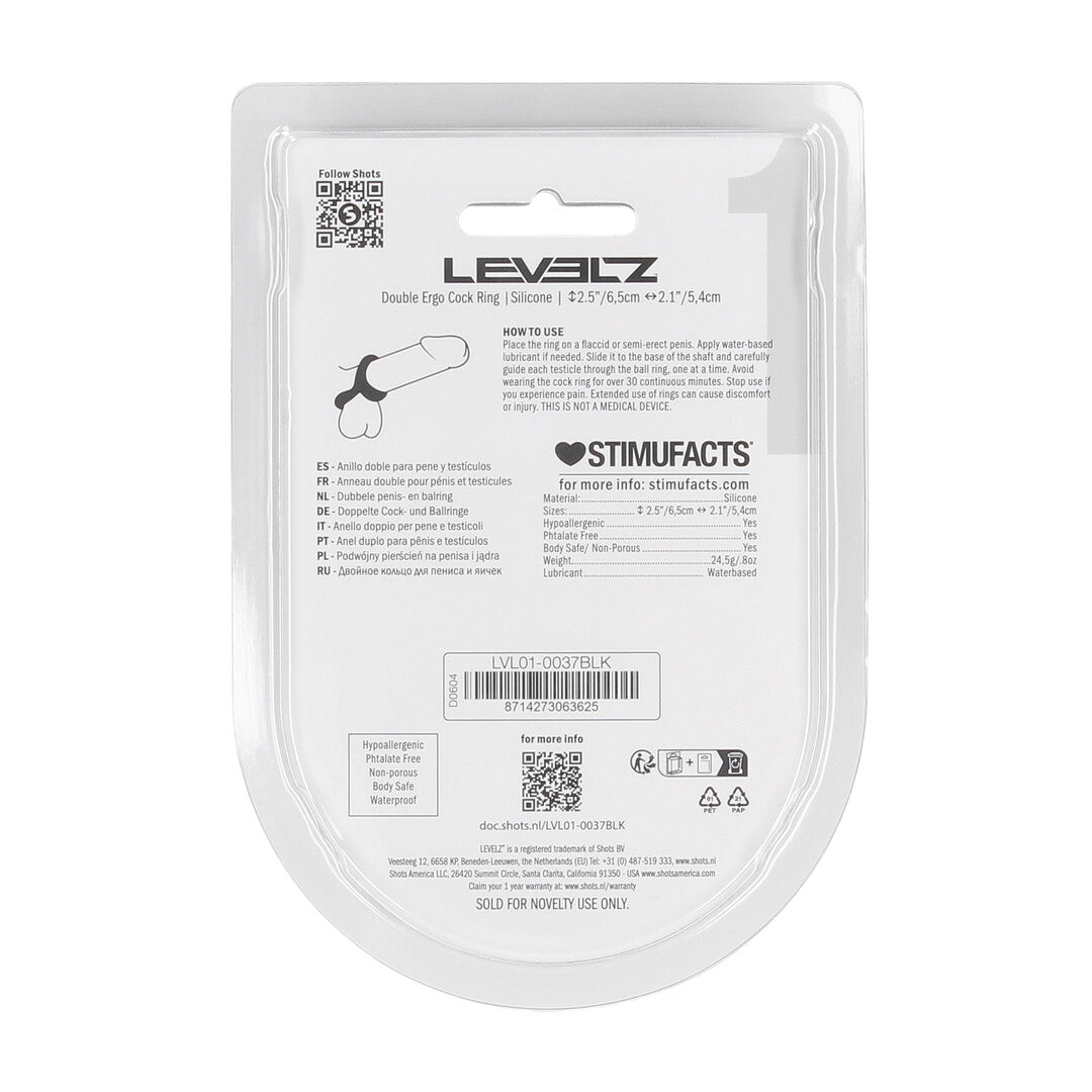 Levelz Double Ergo Silicone Cockring