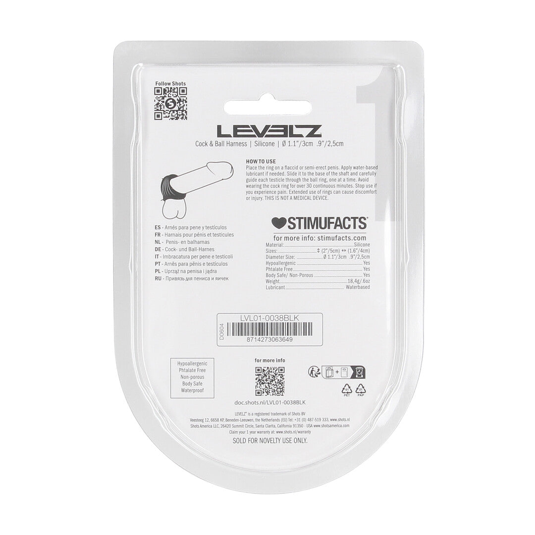 Levelz Silicone Cock And Ball Harness