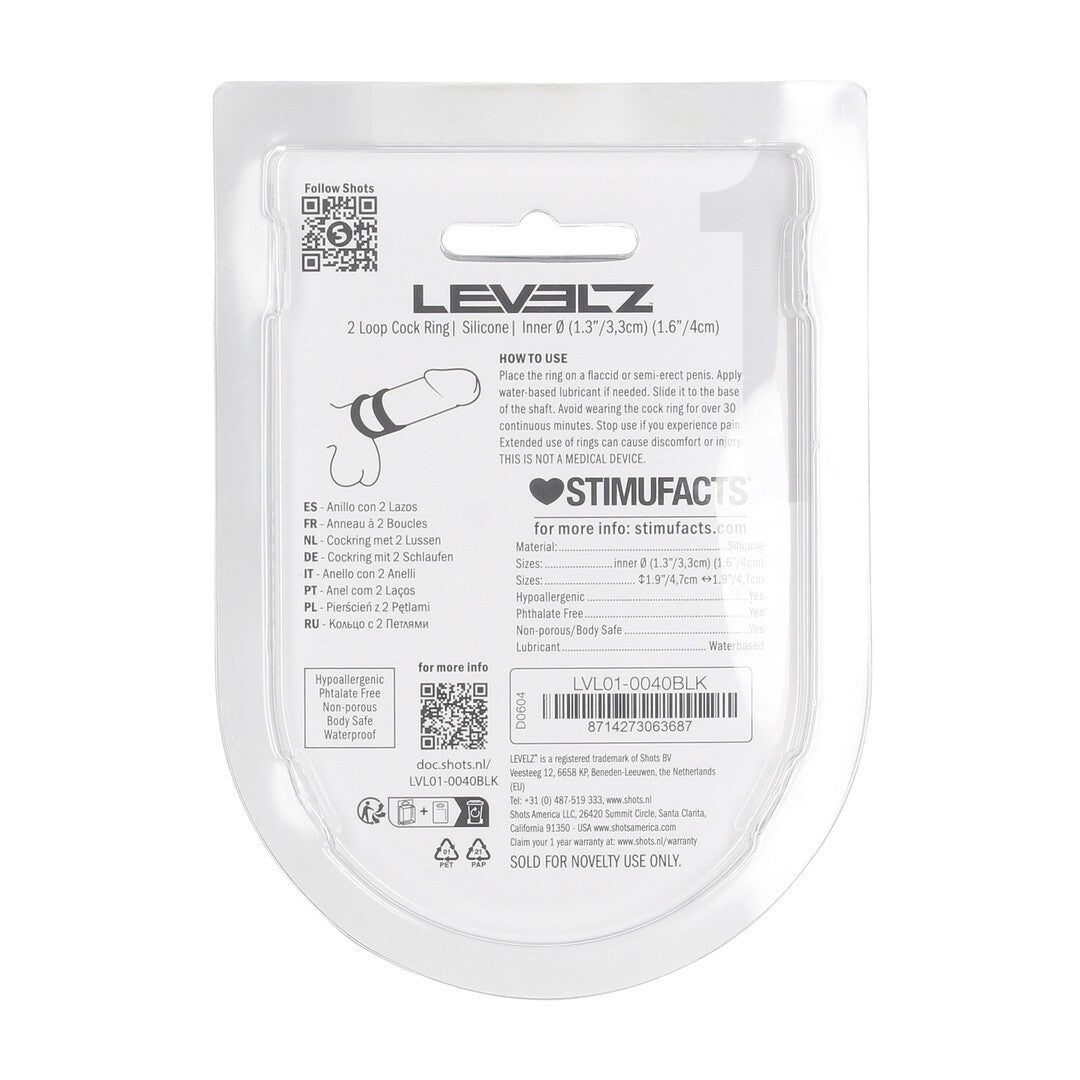 Levelz 2 Loop Silicone Cockring
