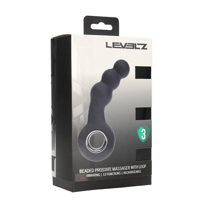 Levelz Vibrating Beaded Silicone Prostate Massager With Loop
