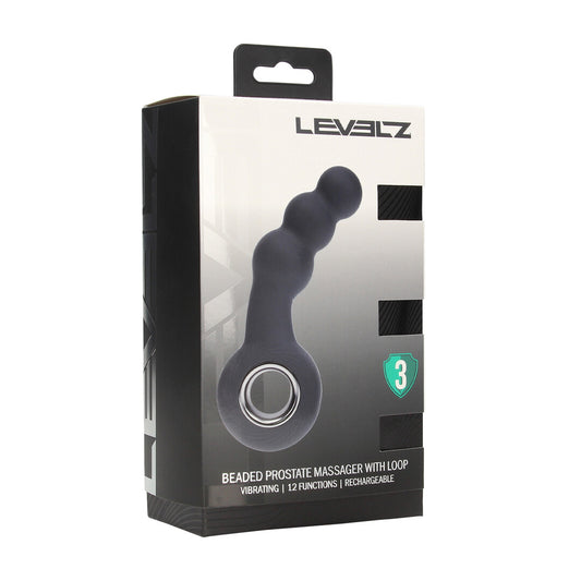 Levelz Vibrating Beaded Silicone Prostate Massager With Loop