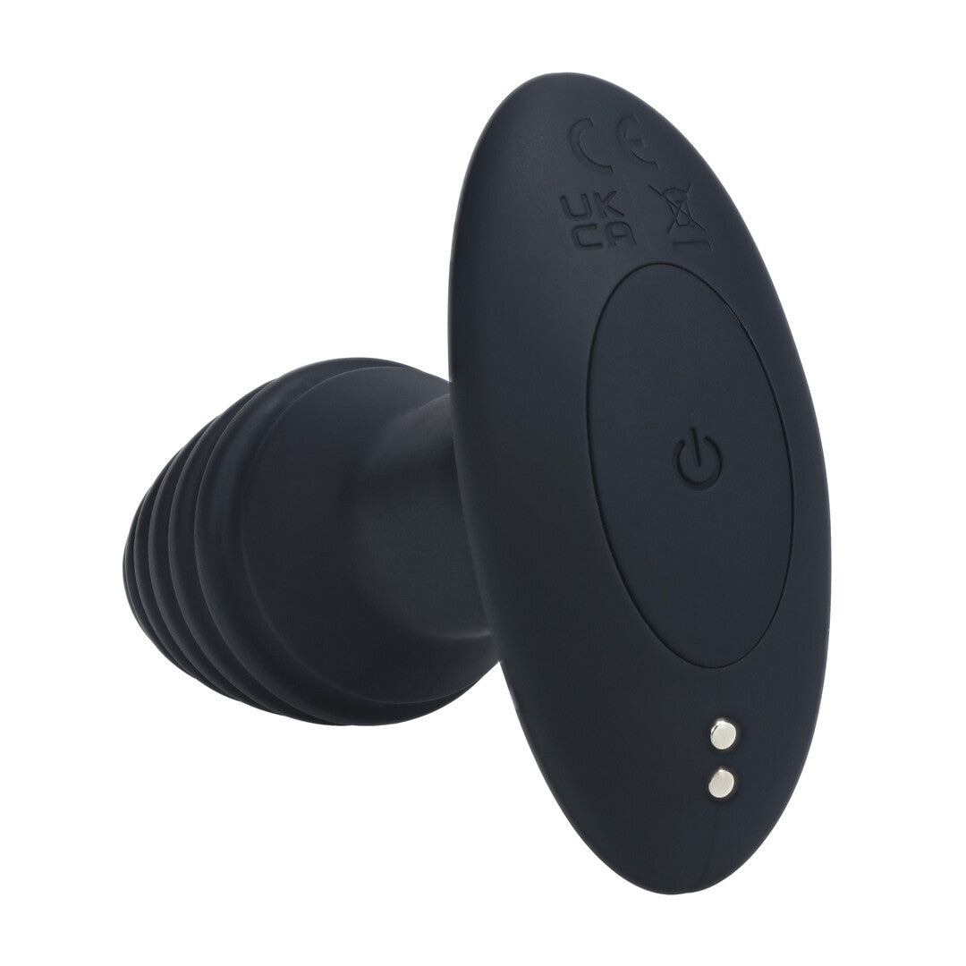 Levelz Vibrating And Rotating Ribbed Silicone Anal Plug