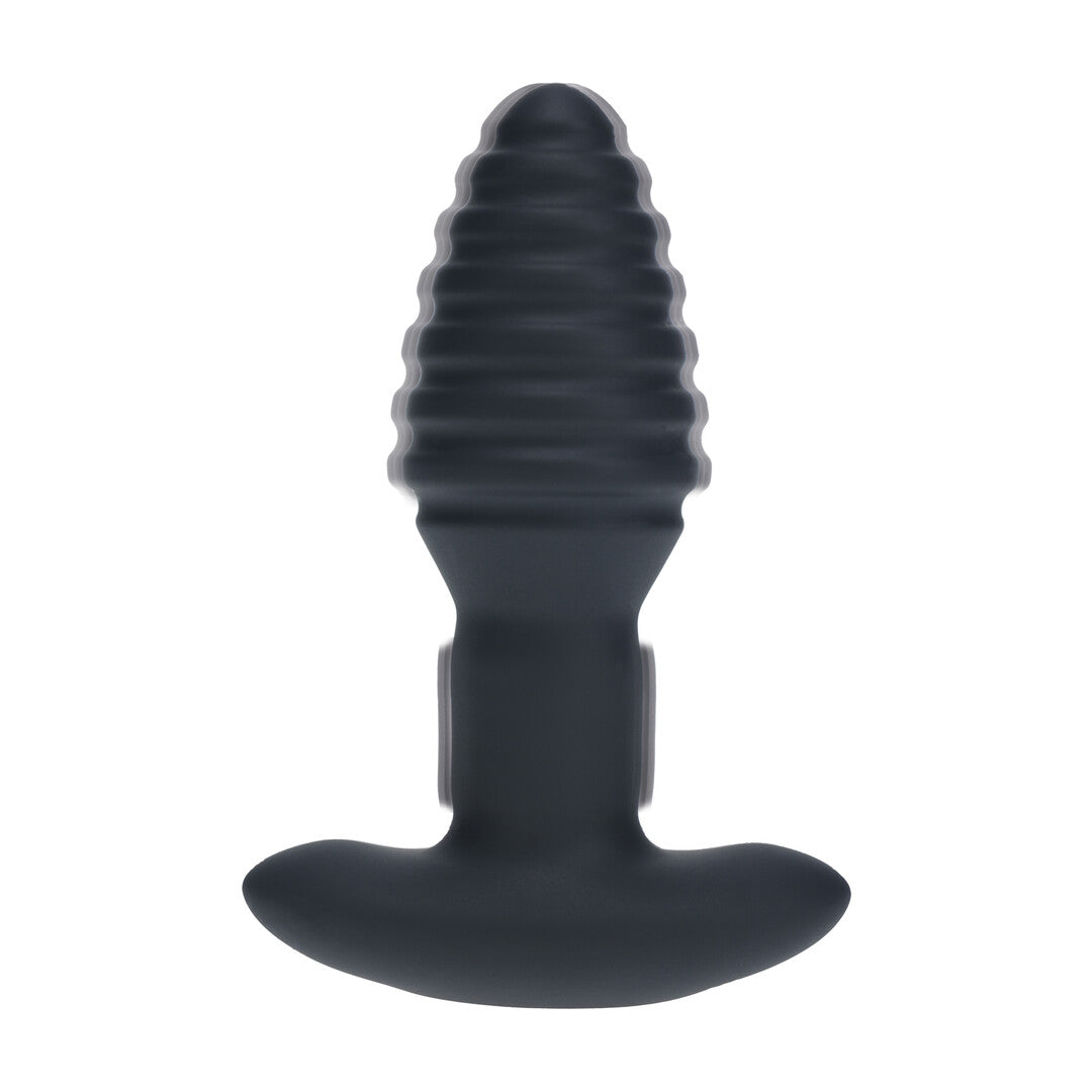 Levelz Vibrating And Rotating Ribbed Silicone Anal Plug