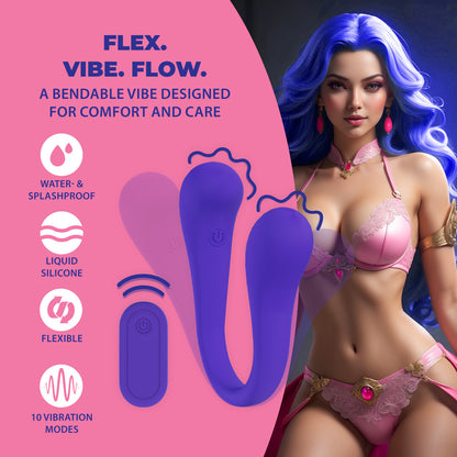 Loveline Dual Ended Bendable Vibe With Remote Control