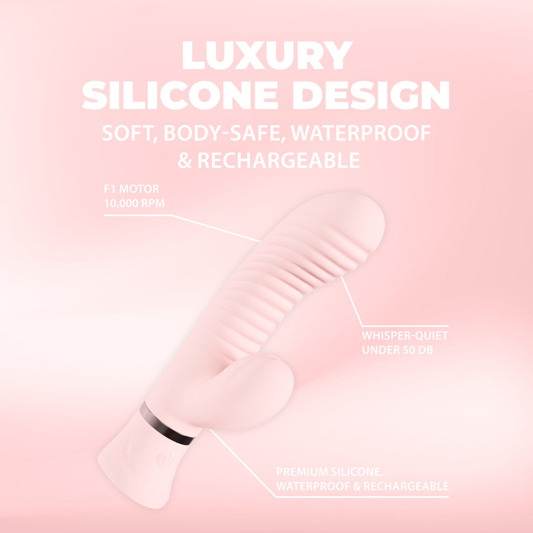 Loveline International Mystique Ribbed Rabbit Vibrator