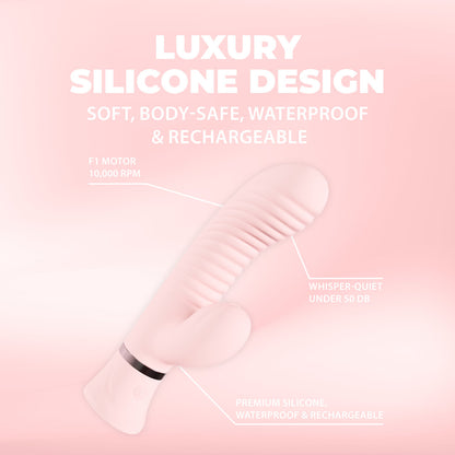 Loveline International Mystique Ribbed Rabbit Vibrator
