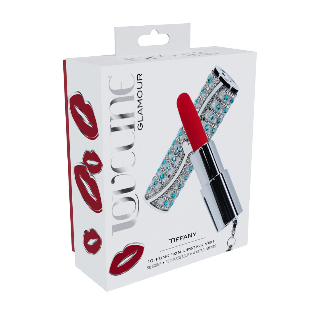 Loveline International Tiffany Lipstick Vibrator with 4 Attachements