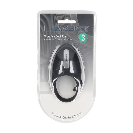 Levelz Adjustable Vibrating Silicone Cockring