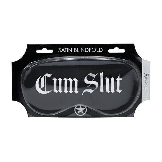 Ouch! Cum Slut Printed Satin Mask