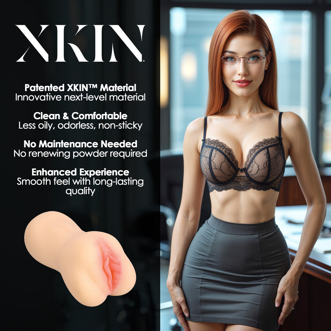 Xkin Career Girls Seductive Secretary Amber Blowfile TPE Large Masturbator